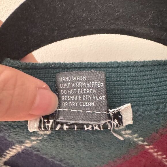 Vintage MALO by Janet Brown 100% Cashmere Green Argyle Button Down Vest Sz 50 - Picture 5 of 6